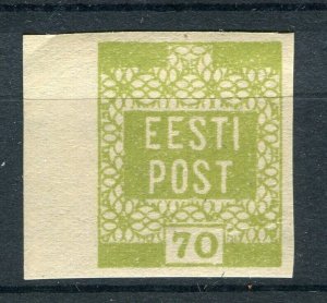 ESTONIA; 1918 early Eesti Post Imperf issue fine Mint 70k. value