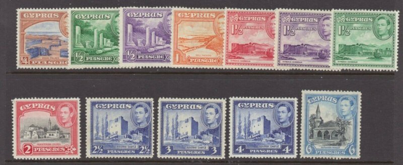 Cyprus - SG# 151//158 MH (12, including 156)      -      Lot 0921475