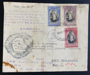 1939 Niuafoou Toga Tin Can Mail First Day cover To Melbourne Australia Jubilee