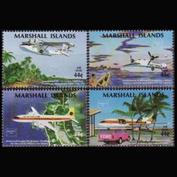 MARSHALL IS. 1986 - Scott# C3-6 Planes Set of 4 NH
