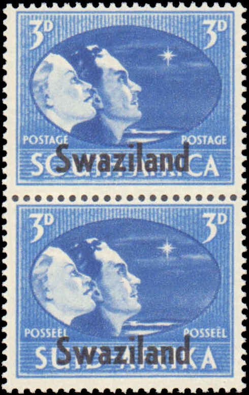 Swaziland #38-40, Complete Set(3), Pairs, 1945, Military Related, Never Hinged