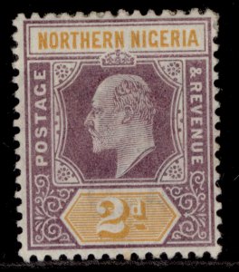 NORTHERN NIGERIA EDVII SG12, 2d dull purple & yellow, M MINT.