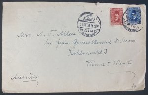 1930 Cairo Egypt General Consul Cover To Vienna Austria