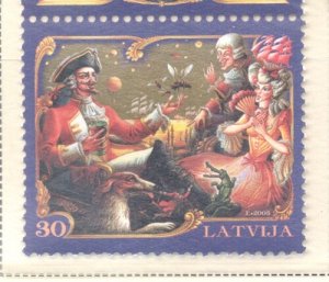 Latvia Sc 615 2005 Baron Munchausen stamp mint NH