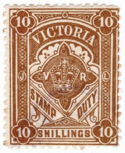 (I.B) Australia - Victoria Revenue : Stamp Duty 10/- (1909)