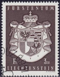 Liechtenstein - 1969 - Scott #452 - used - Coat of Arms