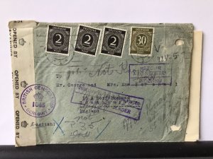 Germany 1947 British Zone censor letter & multi stamps cover Ref R28171