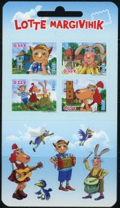 Estonia #788 Lotte Margivihik Animation Booklet Stickers 2015 Europe Eesti MNH