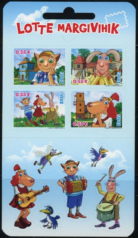 Estonia #788 Lotte Margivihik Animation Booklet Stickers 2015 Europe Eesti MNH