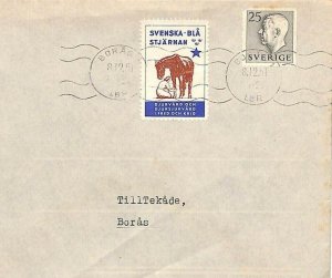 SWEDEN Cover Boras Well Tied VETERINARY VIGNETTE Cinderella 1951{samwells}L130