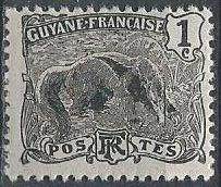 French Guiana 51 (mnh) 1c great anteater