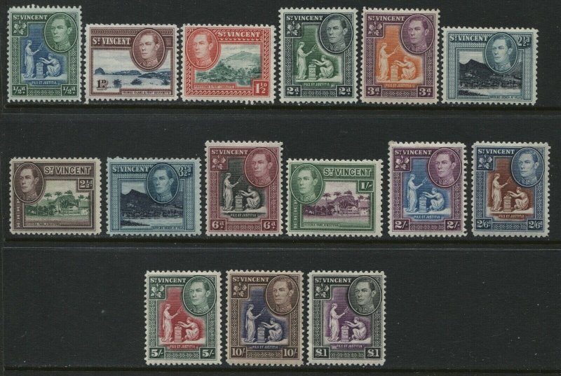 St. Vincent KGVI 1938-47 complete set mint o.g. hinged