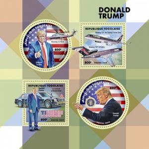 TOGO- 2019 - Donald Trump - Perf 4v Sheet  - MNH