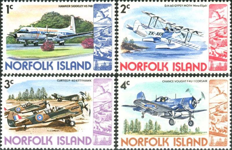 Norfolk Island 1980 SG236-239 Airplanes MNH