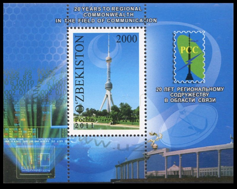 2011 Uzbekistan 990/B61 Satellite Dish / PPC