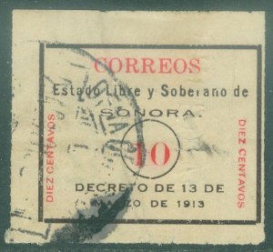 EDW1949SELL : MEXICO 1913 Scott #328 with Peerless watermark Used. MEPSI Cert.