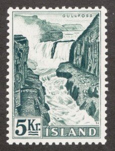 1956 Iceland Ísland Sc #296 - 5KR Gull Electric Power Plant - MH stamp Cv $16