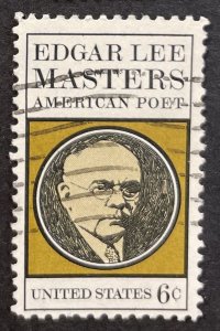 US #1405 Used F/VF 6c Edgar Lee Masters - American Poet 1970 [G4.3.4]