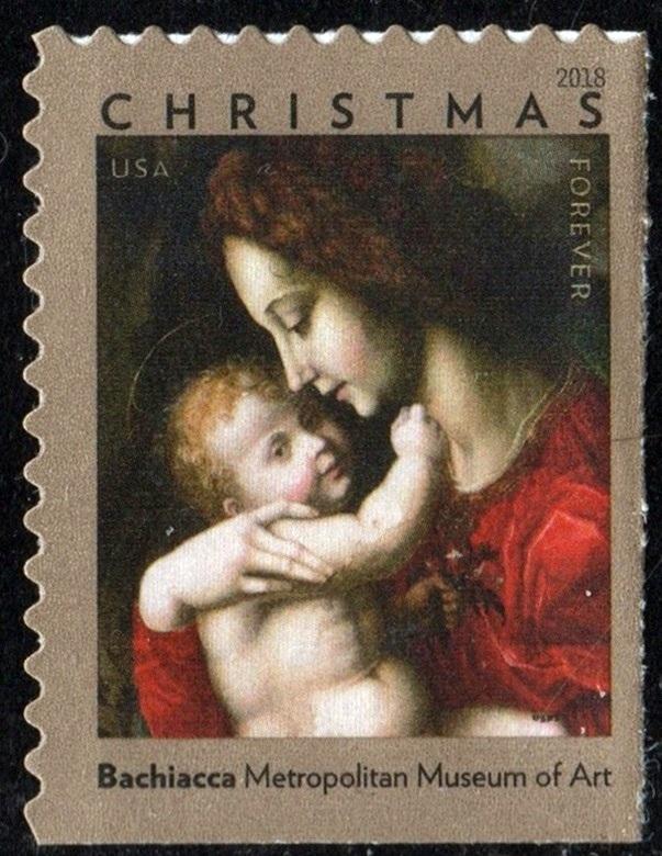 SC#5331 (50¢) Madonna & Child by Bachiacca Booklet Single (2018) SA