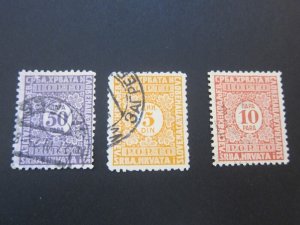 Yugoslavia 1924 Sc J14,17,18 FU