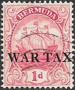 British Colonies Bermuda 1918 Sc # MR1 SG # 56 used Ships Free with Another Item