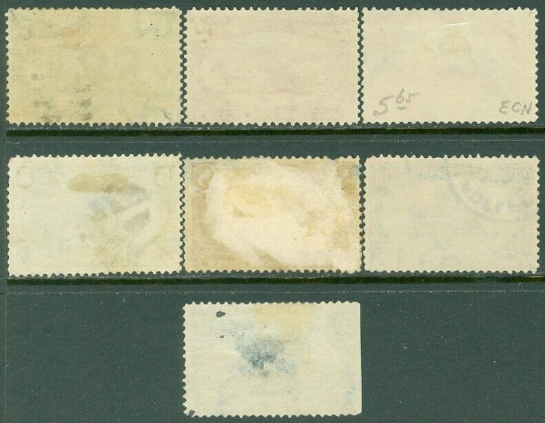 EDW1949SELL : USA 1898 Scott #285-91 F-VF, Used. Light cancels. Pretty. Cat $317