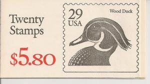 BK174(2484a) Wood Duck, complete booklet