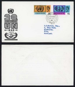 SG681-2 1965 U.N.O Set on illustrated First Day Cover