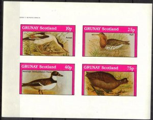 {G063} Grunay Scotland Birds (1) Sh.4 Imperf. MNH Cinderella !!