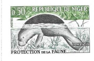 Niger #107  50c Manatee  (MLH) CV$0.40