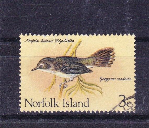 NORFOLK ISLAND 1970 Birds 3c Flyeater used