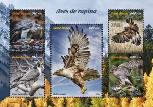 Guinea-Bissau - 2019 Birds of Prey - 5 Stamp Sheet - GB190105a