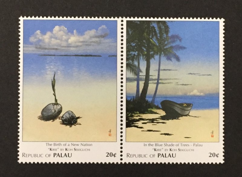 Palau 1996 #408a Pair, Independence, MNH.