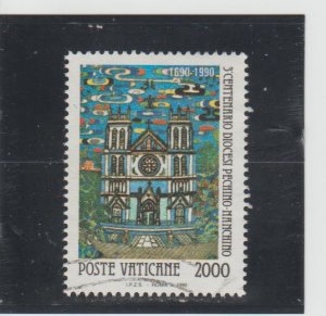 Vatican City  Scott#  864  Used  (1990 Church of the Redeemer)