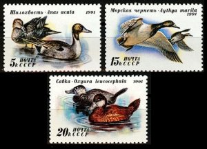 1991 USSR 6210-6212 Ducks