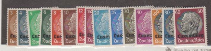 Luxembourg Scott #N1//N16 Stamps - Mint Set