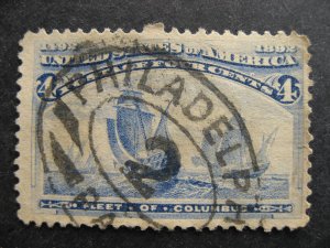 USA 4c Columbian blind perf, nice cancel used Sc 233 check it out! 