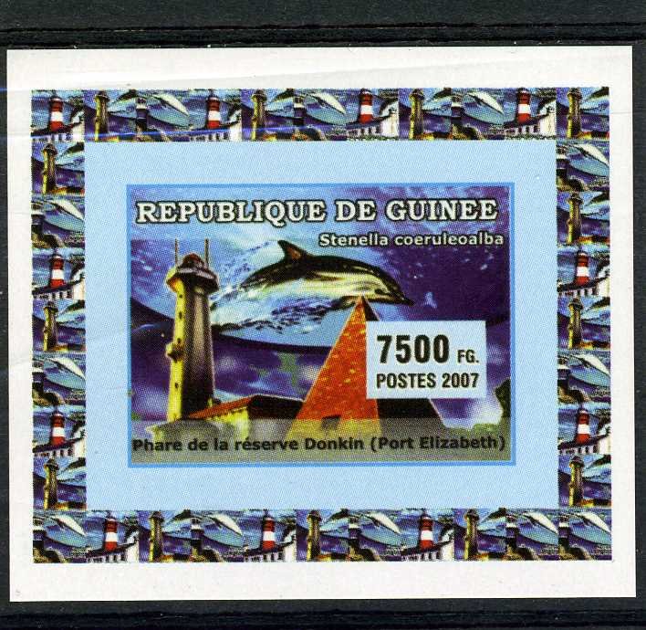 Guinea 2007 MARINE LIFE DOLPHIN & LIGHTHOUSE Deluxe s/s Mint (NH)