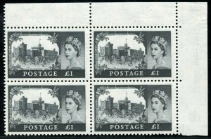 GREAT BRITAIN SC#371/74 DE LA RUE CORNER BLOCKS OF FOUR MINT NEVER HINGED