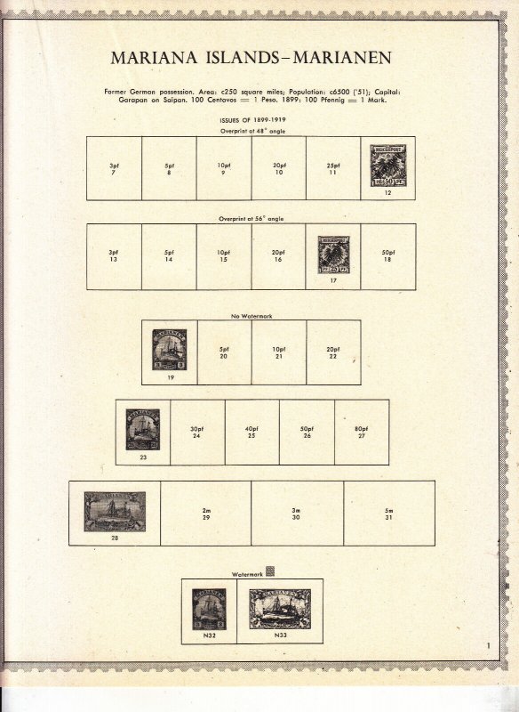 Germany - German Colonies - 21 Minkus pages 