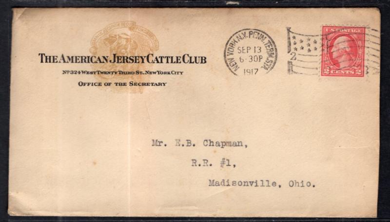 US The American Jersey Cattle Club,New York,NY 1917 Cover