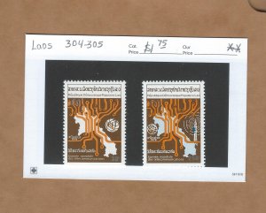 Laos  304-305  MNH