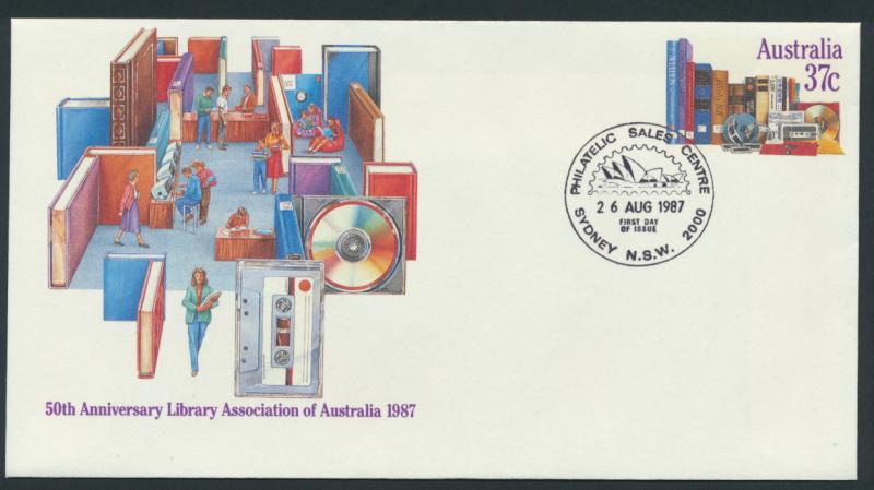 Australia PrePaid Envelope 1987 50th Anniv Library Association of Australia