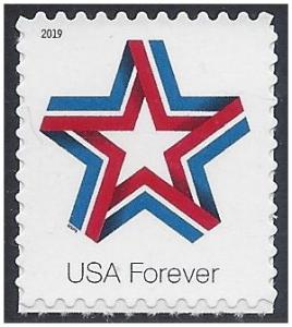 #5361 (55c Forever) Star Ribbon 2019 Mint NH