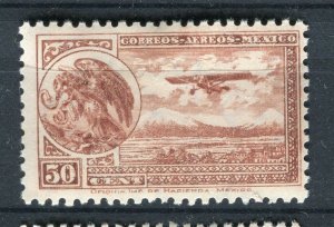 MEXICO; 1929 early Airmail issue Mint hinged 50c. value