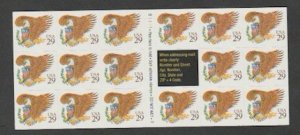U.S. Scott Scott #2595a Eagle Stamp - Mint NH Booklet Pane - Plate B1111-2