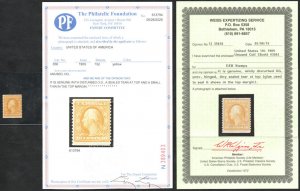 USA #356 VF OG H, w/PF (06/25) and WEISS (05/15) CERT, well centered, small s...
