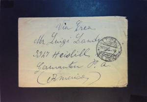 Italy 1946 Cover to USA (20L & 3L) / Stamp On Flap Torn / Creased) - Z832