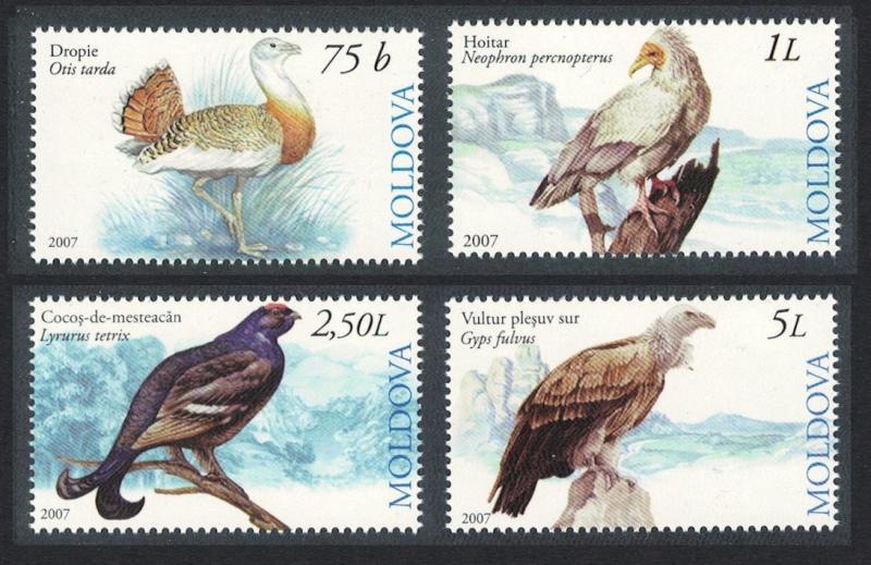 Moldova Grouse Bustard Vulture Birds 4v SG#582-585