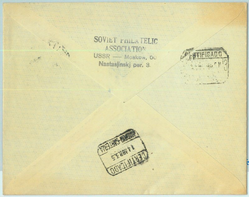 94257 - RUSSIA Touva TUVA - POSTAL HISTORY - REGISTERED COVER to SPAIN 1935-